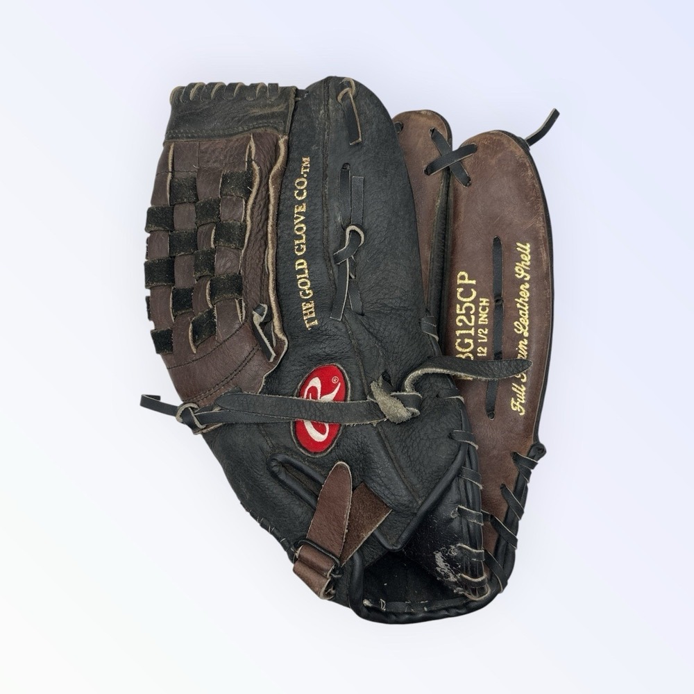 Rawlings RBG125CP 12.5" Leather Baseball Glove Brown Black for RH player